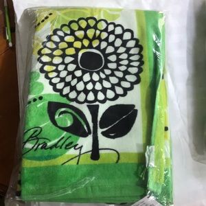 NWT Vera Bradley beach towel in Lime’s Up pattern